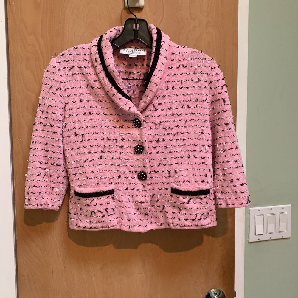 St. John Collection Pink Eyelash blazer